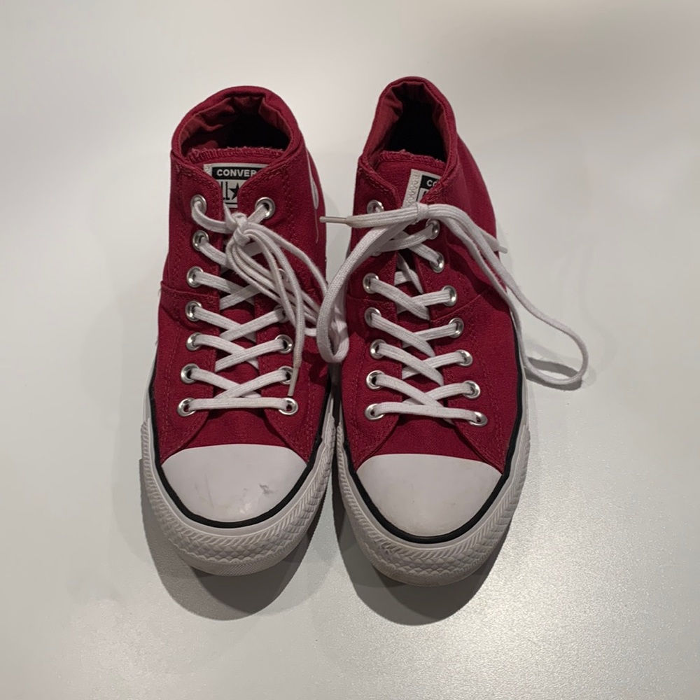 Red Mid Rise Converse